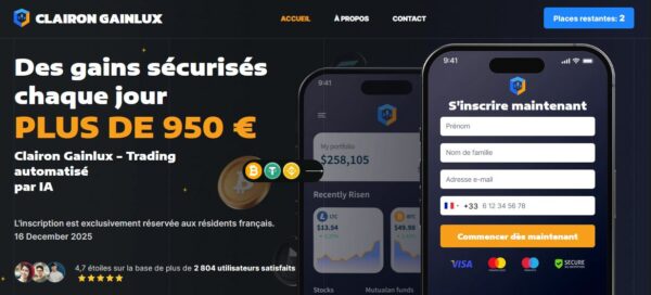 Clairon Gainlux Recensione – Piattaforma di trading AI Legittima?